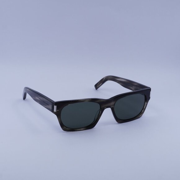 Saint Laurent SL402 017 Sunglasses Havana Square Frame, Grey Lenses - Picture 1 of 13